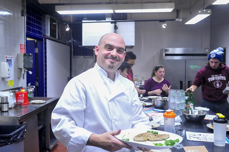 Professor Daniel Bender leads a class at the Culinaria Research Centre at U of T Scarborough (photo by Ken Jones)